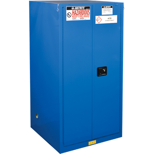 Armoires doubl&eacute;es pour rangement de mati&egrave;res dangereuses Chem-Cor, 60 gal., 34" x 65" x 34" O-Max