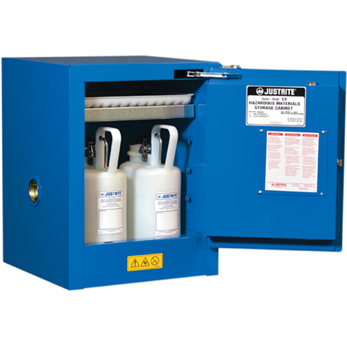 Armoires de comptoir doubl&eacute;es pour rangement de mati&egrave;res dangereuses Chem-Cor, 4 gal., 17" x 22" x 17" O-Max