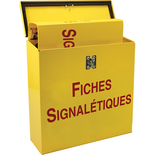 Boîte pour documents de s&eacute;curit&eacute; pour le chantier, Français, Compris reliures O-Max