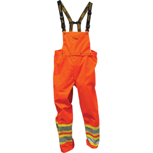Safety Rainwear, Large, Polyester/PVC, Orange O-Max