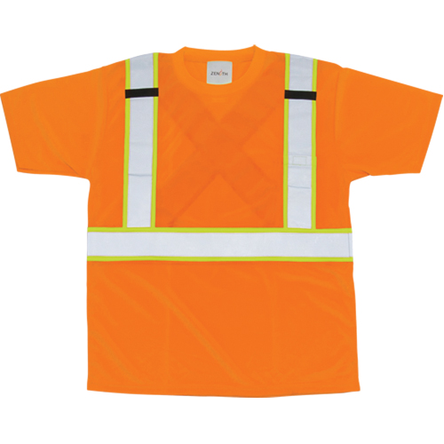CSA Compliant T-Shirt, Polyester, Medium, Orange O-Max