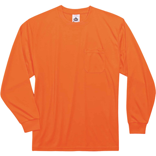Chandail &agrave; manches longues non certifi&eacute; GloWear 8091, Polyester, Petit, Orange haute visibilit&eacute; O-Max
