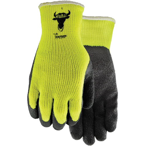 Gants Visibull 330, 7/Petit, R&ecirc;vetement Latex de caoutchouc, Enveloppe en Polyester O-Max