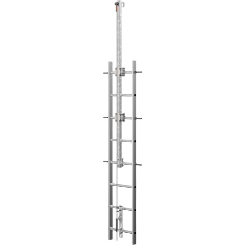 Syst&egrave;me de s&eacute;curit&eacute; continue Vi-Go pour monter aux &eacute;chelles avec traverse automatique, Acier inoxydable O-Max