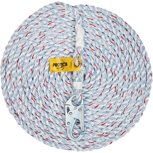 Corde de sauvetage avec mousqueton, C&acirc;ble de s&eacute;curit&eacute; avec crochet d'ancrage O-Max