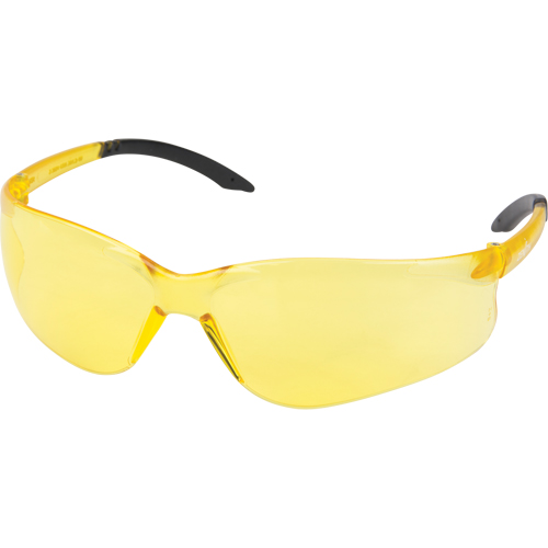 Z2400 Series Safety Glasses, Amber Lens, Anti-Scratch, ANSI Z87+/Meets/Exceeds CSA Z94.3 O-Max