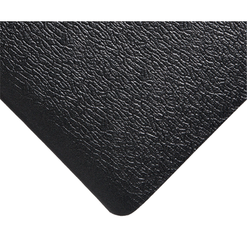 Deluxe Soft Step No. 444 Mats, Pebbled, 3' x 5' x 5/8", Black, PVC Sponge O-Max