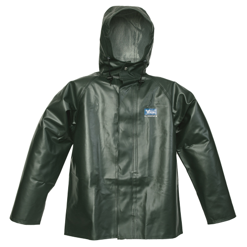 Manteau de pluie Journeyman r&eacute;sistant aux produits chimiques, 3T-Grand, Vert, Polyester/PVC O-Max