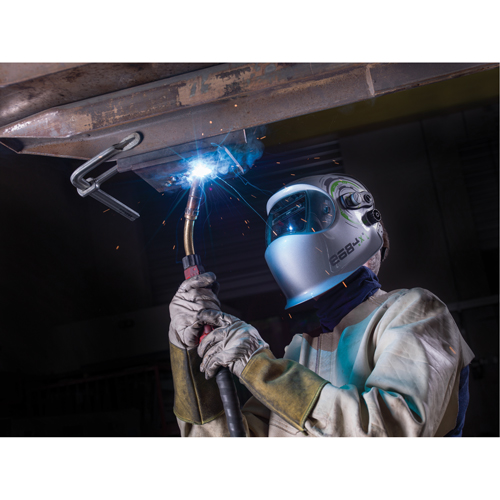 e684 Welding Helmets, 3.94" L x 1.97" W View Area, 4/5 - 13 Shade Range, Silver O-Max