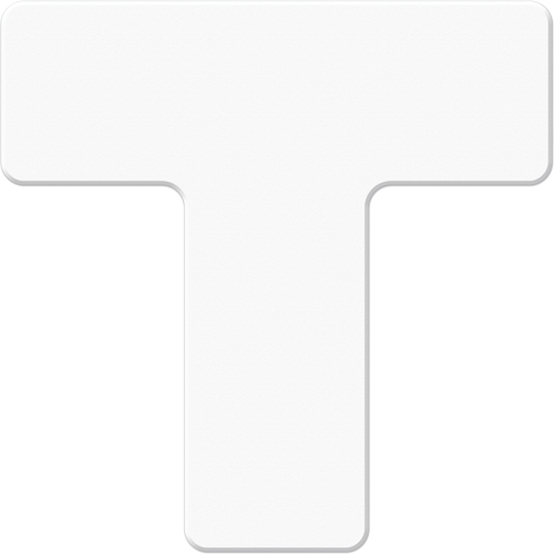 Marqueurs all&eacute;g&eacute;e/5S Armor Stripe, T, 6" lo x 6" la, Blanc, Plastique O-Max