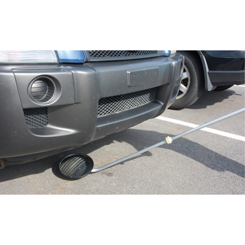 Inspection Mirror, 8.5" dia., Round, 47" Handle O-Max