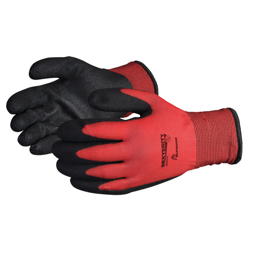 Gants doubl&eacute;s pour l'hiver Dexterity, 8/Moyen, R&ecirc;vetement PVC, Calibre 15, Enveloppe en Nylon O-Max
