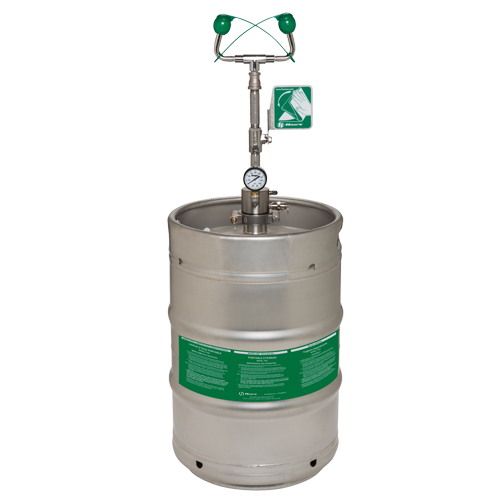 Douche oculaire d'urgence portable, Pressuris&eacute;, Capacit&eacute; 15 gal., Conformit&eacute; ANSI Z358.1 O-Max