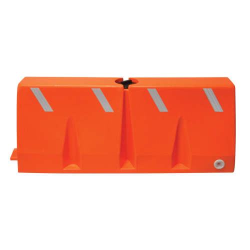Barri&egrave;res de circulation, Rempli d'eau, 62,25 lo x 24" h, Orange O-Max