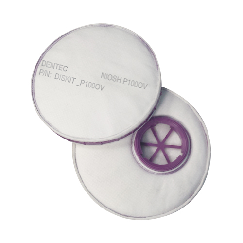 Filtre pour respirateur Diskit, Filtre contre les particules avec suppresion de vapeurs nuisibles, Vapeur organique/Filtre P100 O-Max