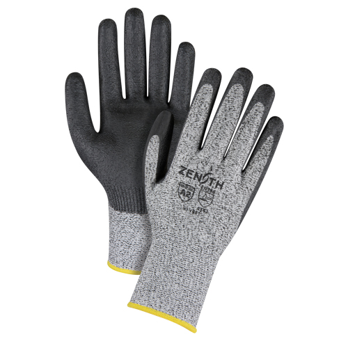 Gants &eacute;lastiques sans coutures r&eacute;sistants &agrave; la coupe, Taille T-Grand/10, Calibre 13, Rev&ecirc;tement Polyur&eacute;thane, Enveloppe en PEHP, ANSI/ISEA 105 niveau 2/EN 388 niveau 3 O-Max