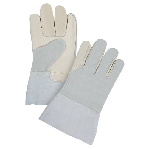 Gants de travail de premi&egrave;re qualit&eacute; &agrave; dos refendu, T-Grand, Paume en Cuir fleur de vache O-Max