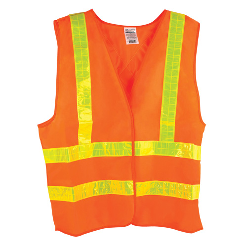 Dynamic Traffic Vest, High Visibility Orange, Medium, Polyester O-Max