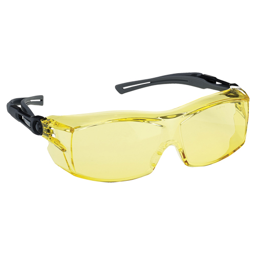 Dynamic OTG Extra Series Safety Glasses, Amber Lens, Anti-Fog/Anti-Scratch, ANSI Z87+/Meets/Exceeds CSA Z94.3 O-Max