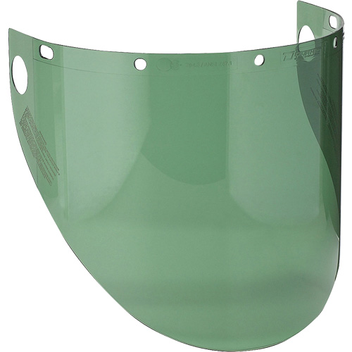 Dynamic Formed Faceshield, Polycarbonate, Green Tint O-Max