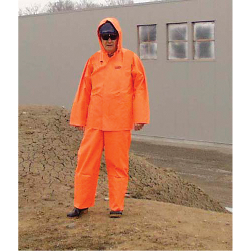 V&ecirc;tements imperm&eacute;ables Hurricane ignifuges et r&eacute;sistants &agrave; l'huile, v&ecirc;tements imperm&eacute;ables, 4T-Grand, Orange haute visibilit&eacute; O-Max