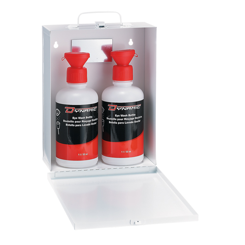Dynamic Eyewash Station with Empty Bottles, Double O-Max