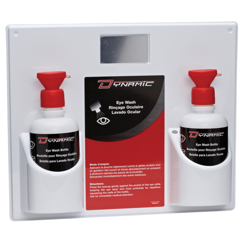 Douche oculaire avec bouteilles vides Dynamic, Double O-Max