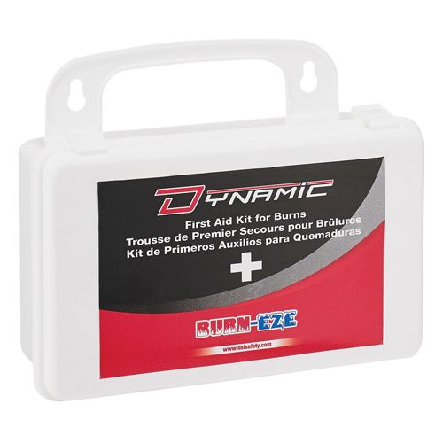 Trousse de premiers soins personnelle pour brûlures Dynamic, Boîte en plastique de 10 unit&eacute;s, Classe 2 O-Max