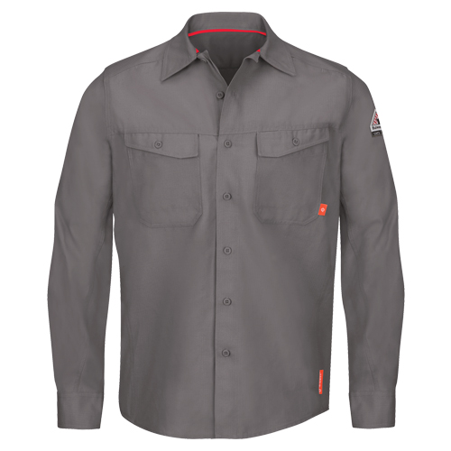 Chemises de travail IQ Endurance pour hommes, Petit, Gris O-Max