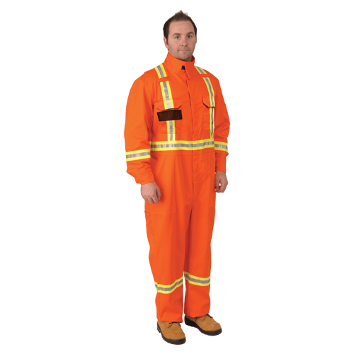 Combinaisons ignifuges &agrave; bandes Firewall FR, Taille Petit, Orange O-Max