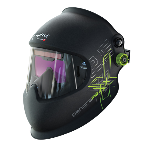 Panoramaxx Welding Helmet, 6.3" L x 2.3" W View Area, 2.5/5 - 12 Shade Range, Black O-Max