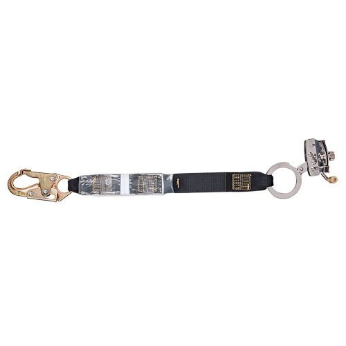 Rope Grab Fall Arrester, With Lanyard, 5/8" Rope Diameter O-Max