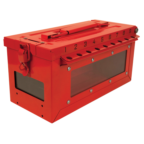 Petit boîtier verrouillable pour groupe, Rouge O-Max