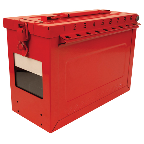 Grand boîtier verrouillable pour groupe, Rouge O-Max