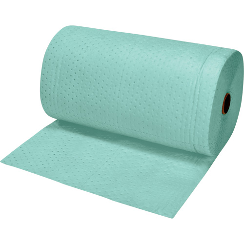Rouleaux absorbants li&eacute;s de premi&egrave;re qualit&eacute;, Lourd, 150' lo x 30" la, Absorption 50 gal. O-Max