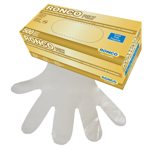 Disposable Glove, Small, Polyethylene, 1-mil, Powder-Free, Clear O-Max