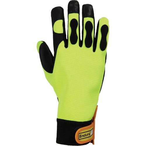 Endura&reg; Hi-Viz Chainsaw Gloves, Size Large/9, Goatskin Palm O-Max