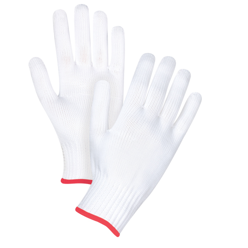 Gants tricot&eacute;s sans couture, Polyester, Calibre 10, Petit O-Max