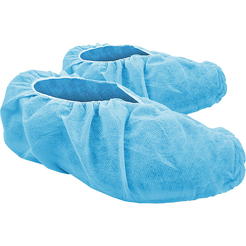 Couvre-chaussures jetables CoverMe, Grand, Polypropyl&egrave;ne, Bleu O-Max