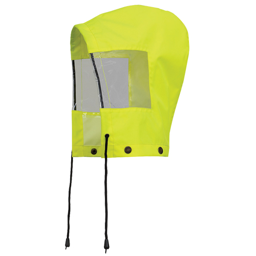 6037H Capuchon pour manteau de s&eacute;curit&eacute; imperm&eacute;able pour le contr&ocirc;le de la circulation, Jaune lime haute visibilit&eacute;, Polyester O-Max
