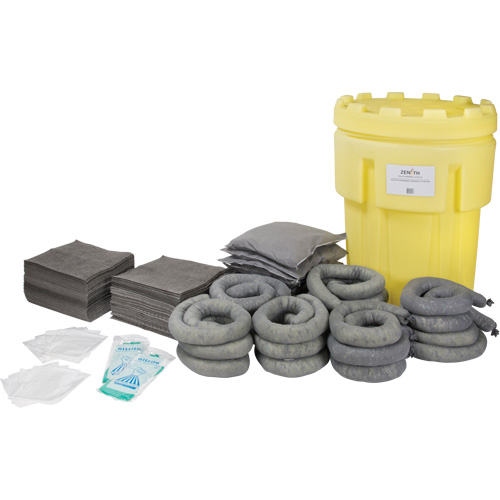 Trousse de lutte contre les d&eacute;versements de premi&egrave;re qualit&eacute;, Universel, Baril de r&eacute;cup&eacute;ration, Absorbance de 95 gal. US O-Max