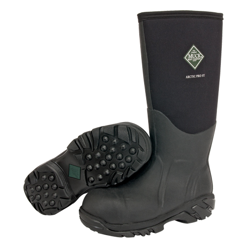 Arctic Pro Extreme Conditions Work Boot, Rubber, Steel Toe, Size 8, Puncture Resistant Sole O-Max