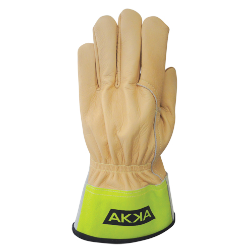 Lineman's Gloves, Small, Grain Cowhide Palm O-Max