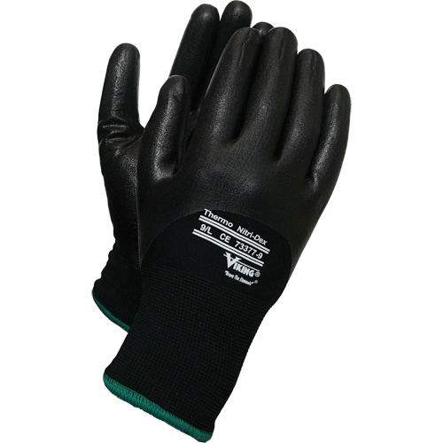 Gants thermiques Nitri-Dex Viking, 8/Moyen, R&ecirc;vetement Nitrile, Calibre 15, Enveloppe en Nylon O-Max