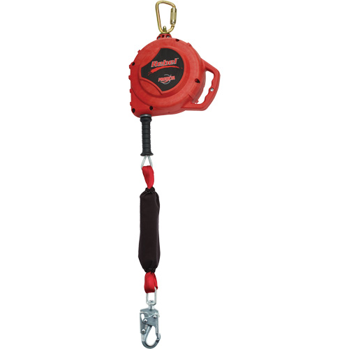 Cordage de s&eacute;curit&eacute; autor&eacute;tractable Rebel, 33', Acier galvanis&eacute;, Pivotant O-Max