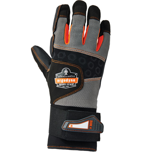 Proflex&reg; 9012 Anti-Vibration Gloves with Wrist Support, Size Small, Synthetic Palm O-Max