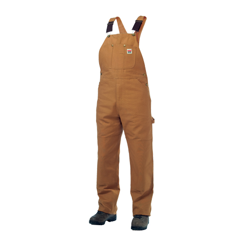 Unlined Duck Overalls, Men's, Large, Brown O-Max