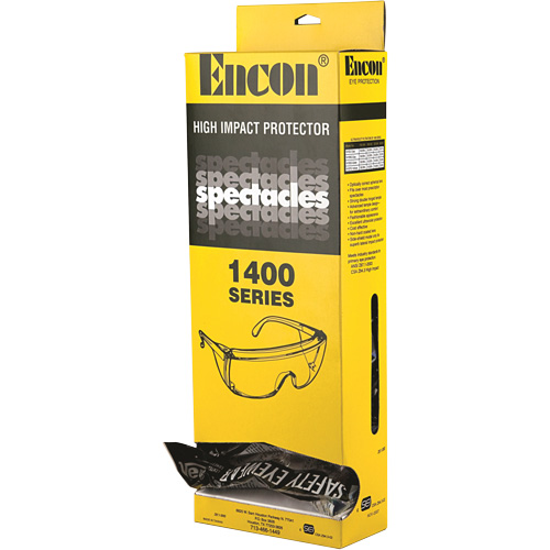 Veratti&reg; Tuff Spec&reg; 1400 Series Safety Glasses with Encon&reg; Dispenser Box, Clear Lens, ANSI Z87+/Meets/Exceeds CSA Z94.3 O-Max