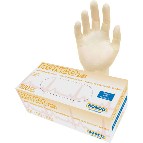 Disposable Gloves, Small, Latex, 4-mil, Powder-Free, Natural, Class 2 O-Max