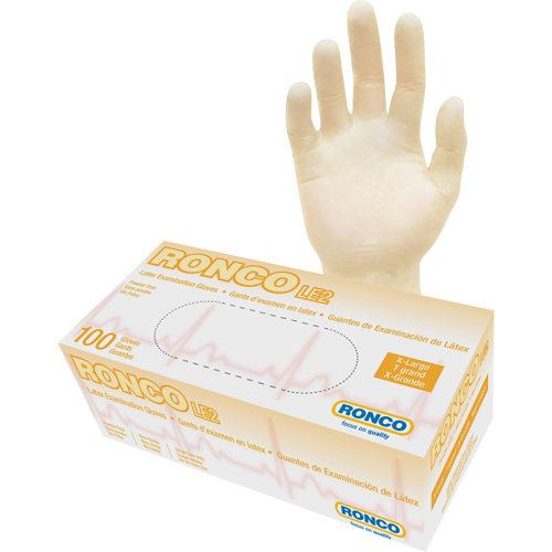 Disposable Gloves, X-Large, Latex, 4-mil, Powder-Free, Natural, Class 2 O-Max